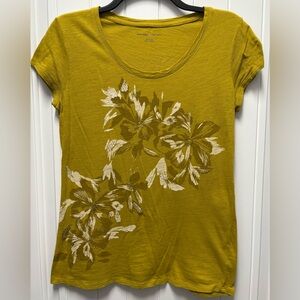 Olive Green Floral Women's Top